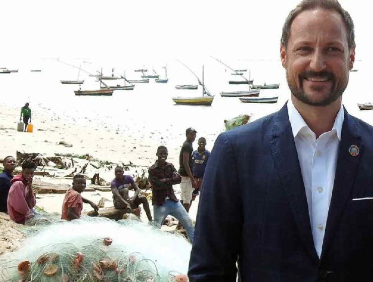 prince heritier haakon de norvèg visite mozambique nettoyage mer