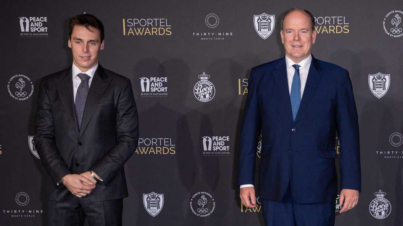 Albert de Monaco et Louis Ducret au gala des Sportel Awards 2020