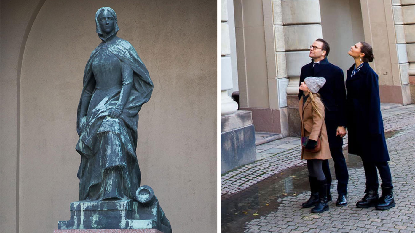 Estelle de Suède rencontre son aïeule l'héroïne Christine Gyllenstierna