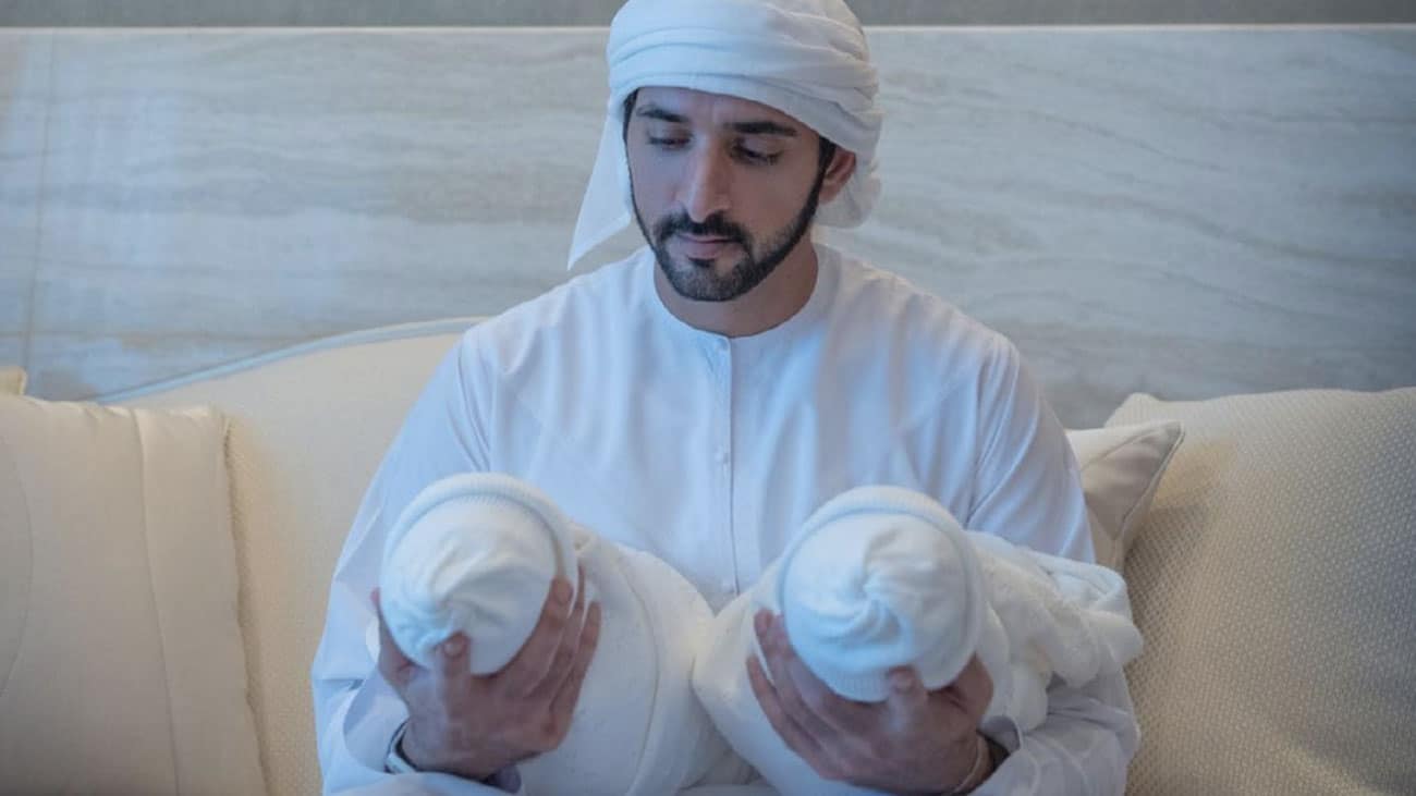 Le prince héritier de Dubai est papa de jumeaux et partage leur première photo
