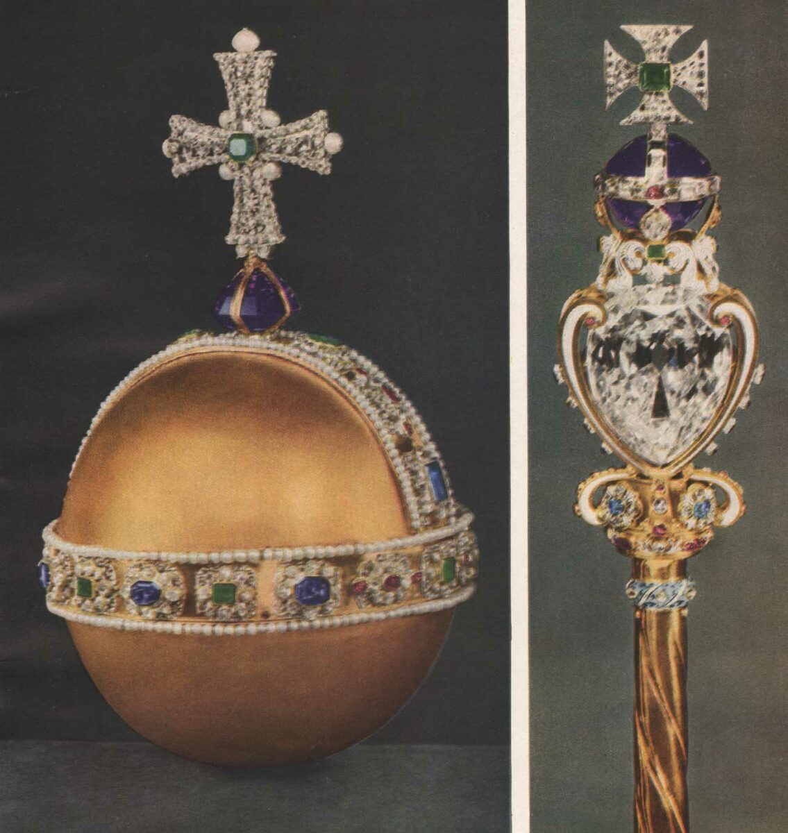 Les regalia utilisés au couronnement de Charles III des sceptres, des — free download