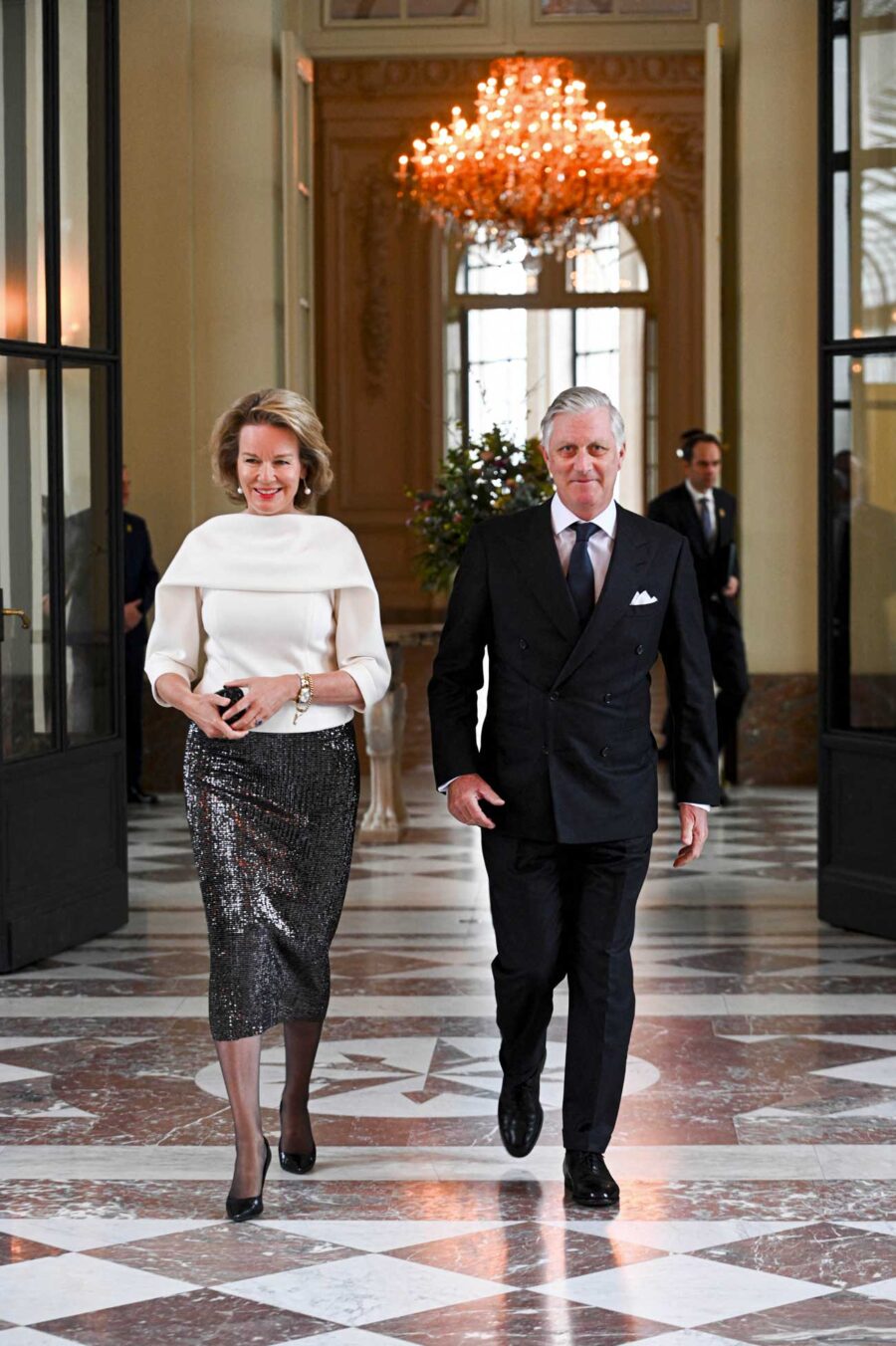 Le roi Philippe et la reine Mathilde reçoivent le corps diplomatique au ...