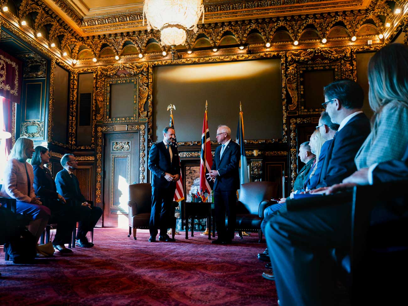 Le prince héritier Haakon en visite à Minneapolis après sa rencontre avec le gouverneur du Minnesota
