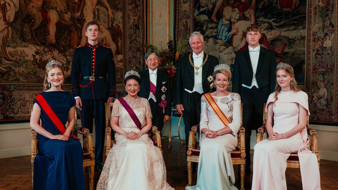 Les quatre enfants du couple royal belge lors du banquet